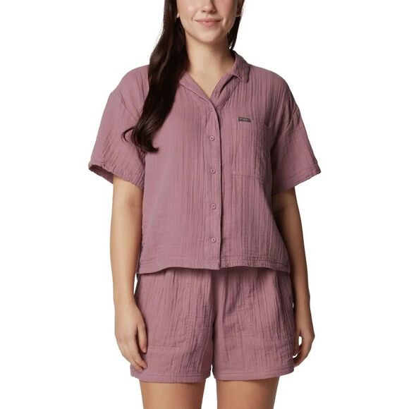 Columbia Mauve  Holly Hideaway Short Sleeve Shirt - Picture 4 of 6